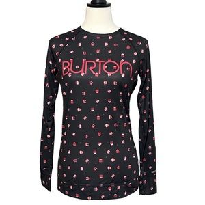 Ladies Black Pattern Burton Base Layer Size Small